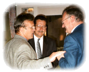 Günter Schäfle, mit Alber Teufel Bürgermeister und Sigfried Schweikardt NBC Präsident